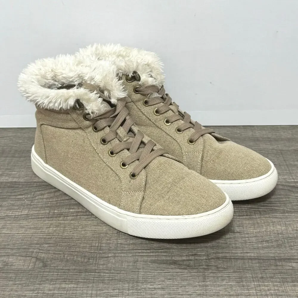 Corkys Women’s Templin Lace Up Faux Fur High Top Sneaker Boots Size 10